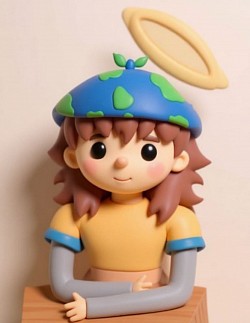 Maria Cartoon Character(Original drawing by Zea Luna Acebron/AI Generated Image Created by BBL)