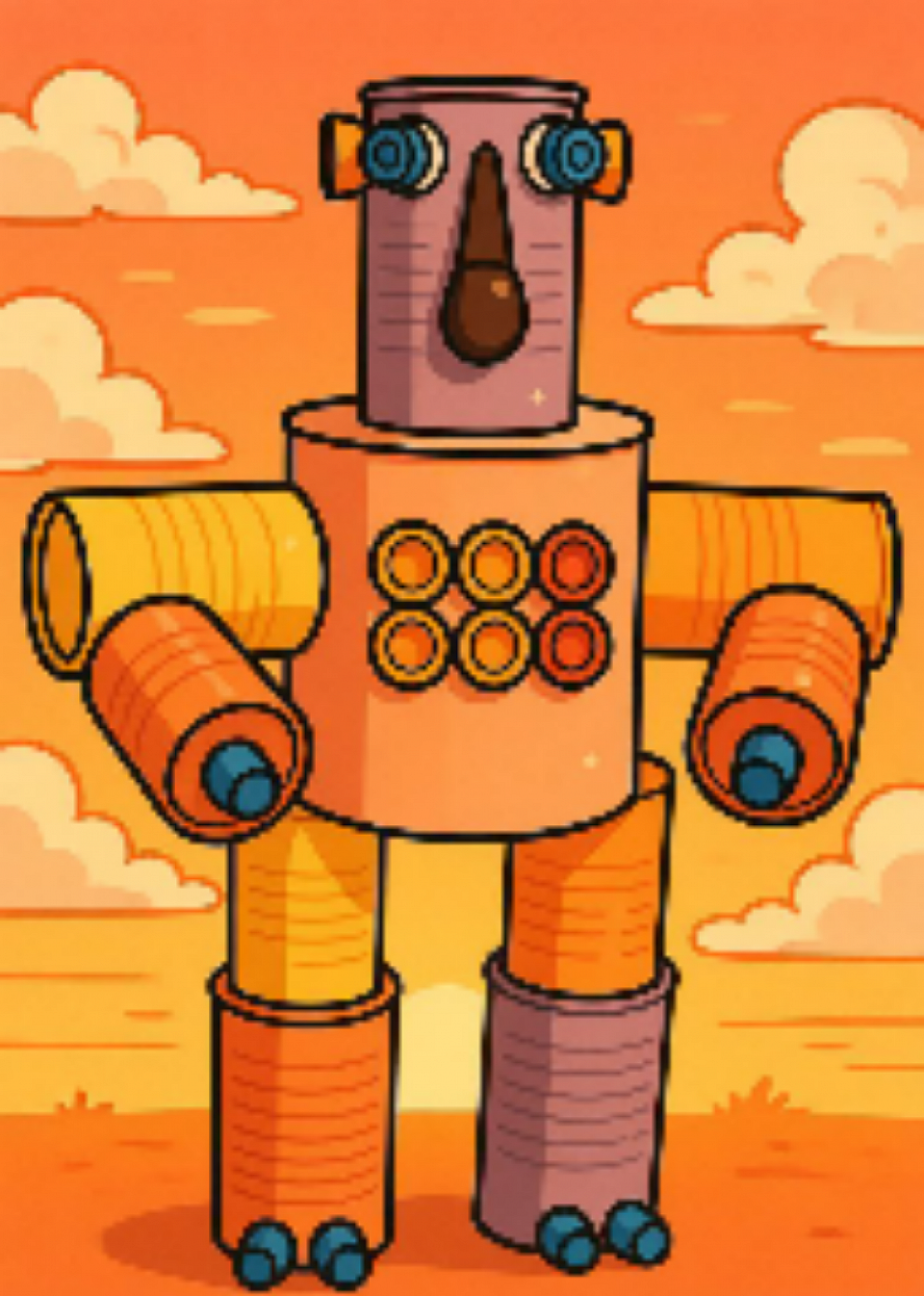 Tin Robot- 3D AI Generated