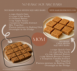 No Bake Chia Seeds Square Bars
