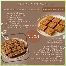 No Bake Chia Square Bars