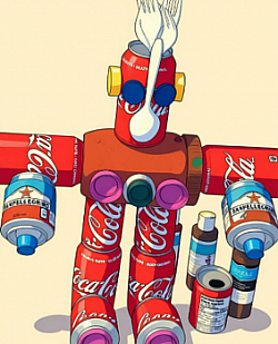 Coca Cola Robot AI Generated
