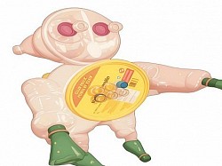 Recycled  Plastic Bottles Robot AI Generated