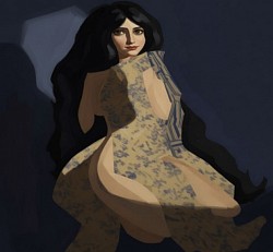 Drawing, Watercolor, Collage Portrait-3D AI Generated