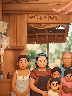 From left Demetria, Nida, Inocencio, Joan, Glen and Milard