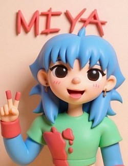 Miya Cartoon Character(Original drawing by Zea Luna Acebron/AI Generated Image Created by BBL)