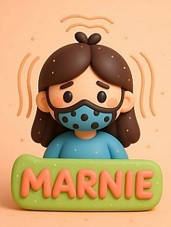 Marnie Cartoon Character(Original drawing by Zea Luna Acebron/AI Generated Image Created by BBL)