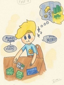 Juan Cartoon Character(Original drawing by Zea Luna Acebron/AI Generated Image Created by BBL)