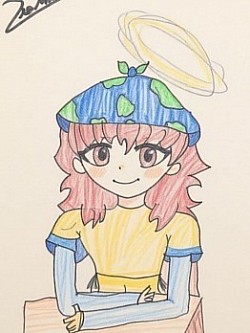 Zea Cartoon Character(Original drawing by Zea Luna Acebron/AI Generated Image Created by BBL)