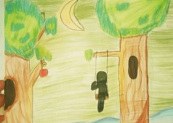 Playground Cartoon Character(Original drawing by Zea Luna Acebron/AI Generated Image Created by BBL)